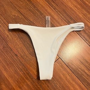 white bikini bottoms